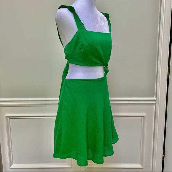 BILLY J Renee LINEN Mini Cutout Dress 12 - Picture 2 of 7